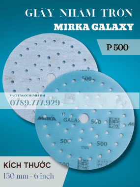 GIẤY NHÁM TRÒN ĐẾ LÔNG P500 - MIRKA GALAXY 150MM - 6 INCH
