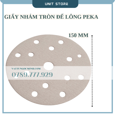 GIẤY NHÁM TRÒN ĐẾ LÔNG PEKA 150MM - 6 inch