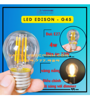 BÓNG LED EDISON G45 4W DIMMER
